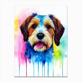 Glen Of Imaal Terrier Rainbow Oil Painting dog Canvas Print