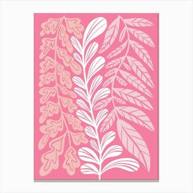 Long Pink Plants Canvas Print