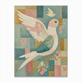 Abstract Pastel Dove Canvas Print