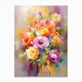 Bouquet Of Roses Canvas Print