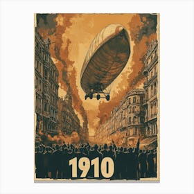 Aihrgdesign A Vintage Poster Of An Early Airship Soaring Abov D4439c62 2d2f 49e1 Afde Defbd28230e7 3 Canvas Print