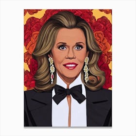 Jane Fonda Illustration Movies Canvas Print