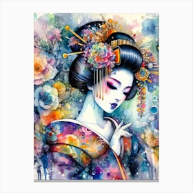 Creative Geisha Illustration 36 Canvas Print