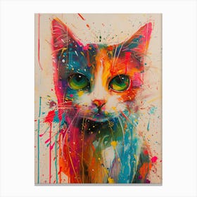 Colorful Cat 1 Canvas Print