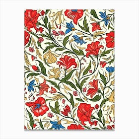Floral Charm London Fabrics Floral Pattern 5 Canvas Print