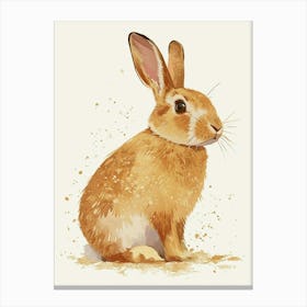 Rhinelander Rabbit Nursery Illustration 2 Canvas Print