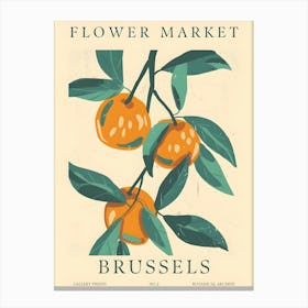 Flower Market Brussels 1 Canvas Print