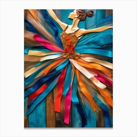 Swirls of Ribbons Ballerina Style  Canvas Print