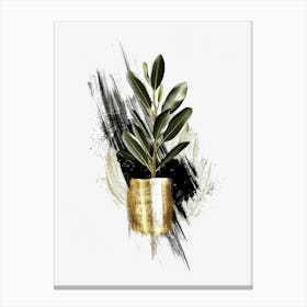 Gold Leaf Canvas Print 4 Canvas Print