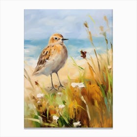 Bird Painting Dunlin 4 Canvas Print