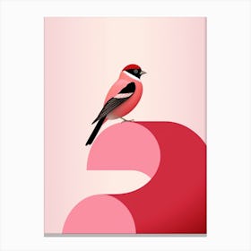 Minimalist Finch 4 Illustration Canvas Print