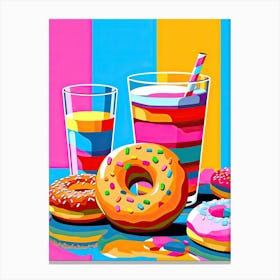 Colour Pop Donuts 2 Canvas Print