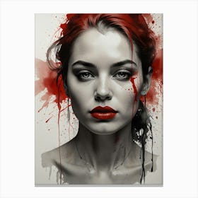 Bloody Woman Canvas Print