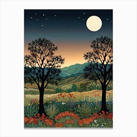 William Morris Moonlight Canvas Print