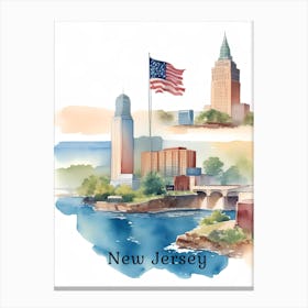 New Jersey Skyline 1 Canvas Print