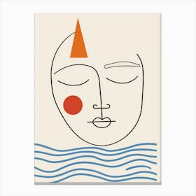 Face In The Water Canvas Print