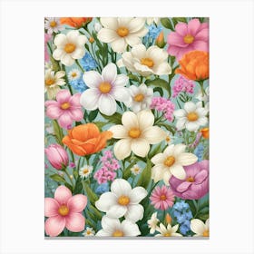 Floral Wallpaper 2 Canvas Print