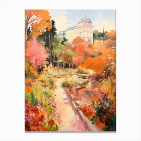 Autumn Gardens Painting Versailles Gardens France 3 Canvas Print