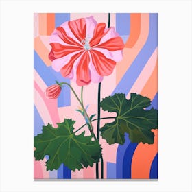 Geranium 2 Hilma Af Klint Inspired Pastel Flower Painting Canvas Print