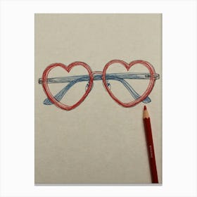 Heart Shaped Glasses 3 Canvas Print