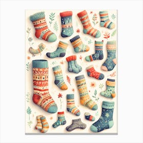 Christmas Socks Canvas Print