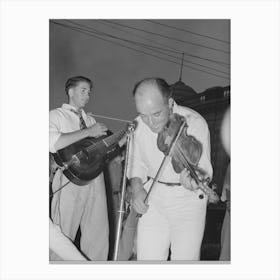 Musicians In Cajun Band Contest, National Rice Festival, Crowley, Louisiana, Most Of The Music Was Of Th Canvas Print
