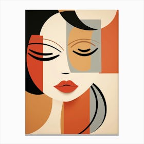 Abstract Woman'S Face 12 Canvas Print