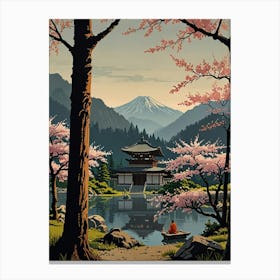 Kyoto Cherry Blossoms Canvas Print