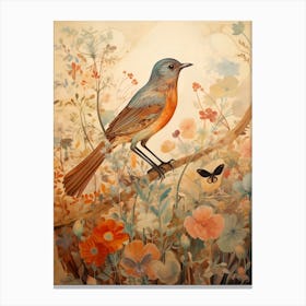 Hermit Thrush 2 Detailed Bird Painting Canvas Print