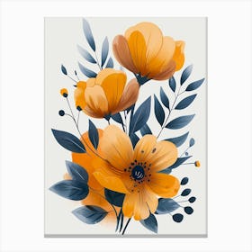 Orange Flowers Canvas Print