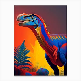 Torvosaurus Primary Colours Dinosaur Canvas Print