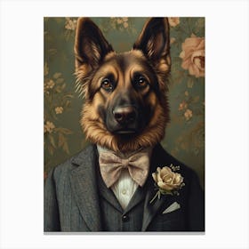 German Shepherd Dapper Gentleman Canvas Print