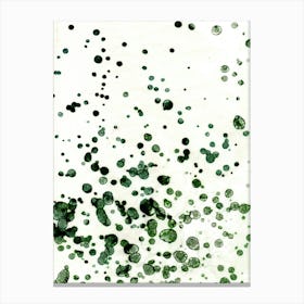 Alcohol Ink Green Rings 1 Canvas Print