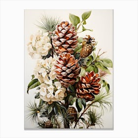 Pine Cone Christmas Canvas Print