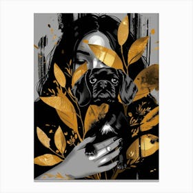 Black Pug Canvas Print