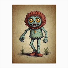 Zombie Illustration Canvas Print