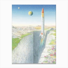 Space Rocket 5 Canvas Print