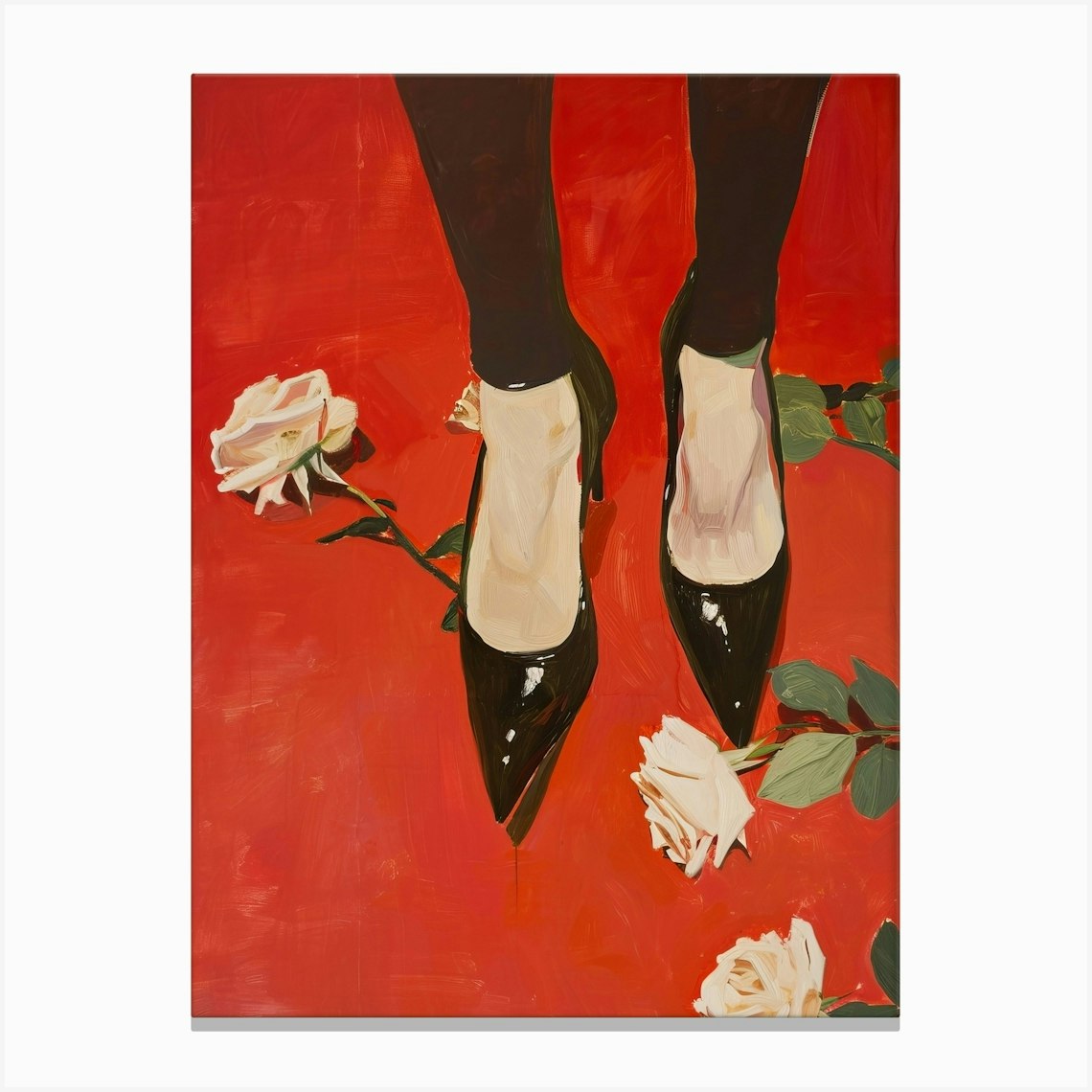 Stilleto on red carpet Canvas Print by Banevici