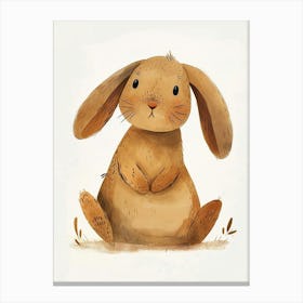 Cinnamon Rabbit Kids Illustration 3 Canvas Print