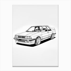 Subaru Wrx Impreza Line Drawing 4 Canvas Print