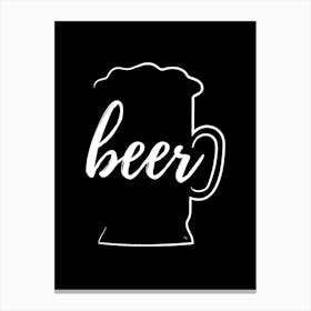 Black Beer Canvas Print