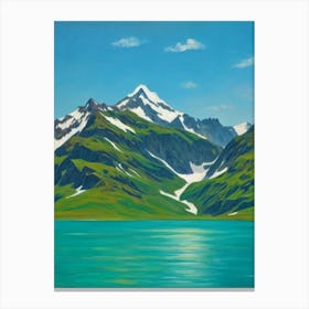 Vanoise National Park France Blue Oil Painting 1  Canvas Print