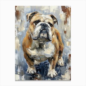 Bulldog Acrylic Painting 7 Canvas Print