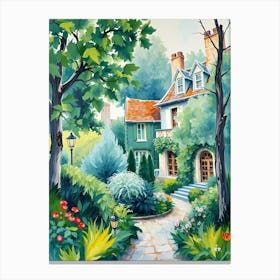 House In The Garden Canvas Print