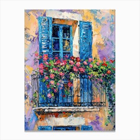 Balcony Painting In Marseille 3 Canvas Print