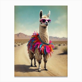 Llama In Sunglasses Canvas Print