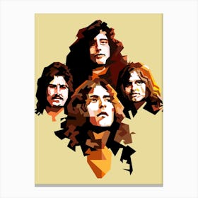 Retro Led Zeppelin Rock Blues Music Canvas Print