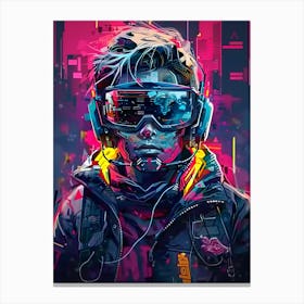 Neon Gaming 1 Canvas Print