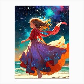 Girl In The Sky 1 Canvas Print