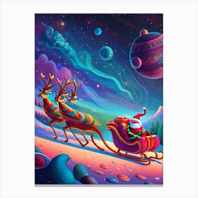 Alien Santa Deliveries Canvas Print